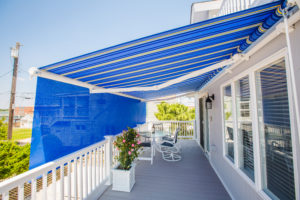 A retractable awning.